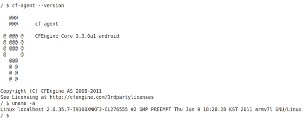 CFEngine on
Android