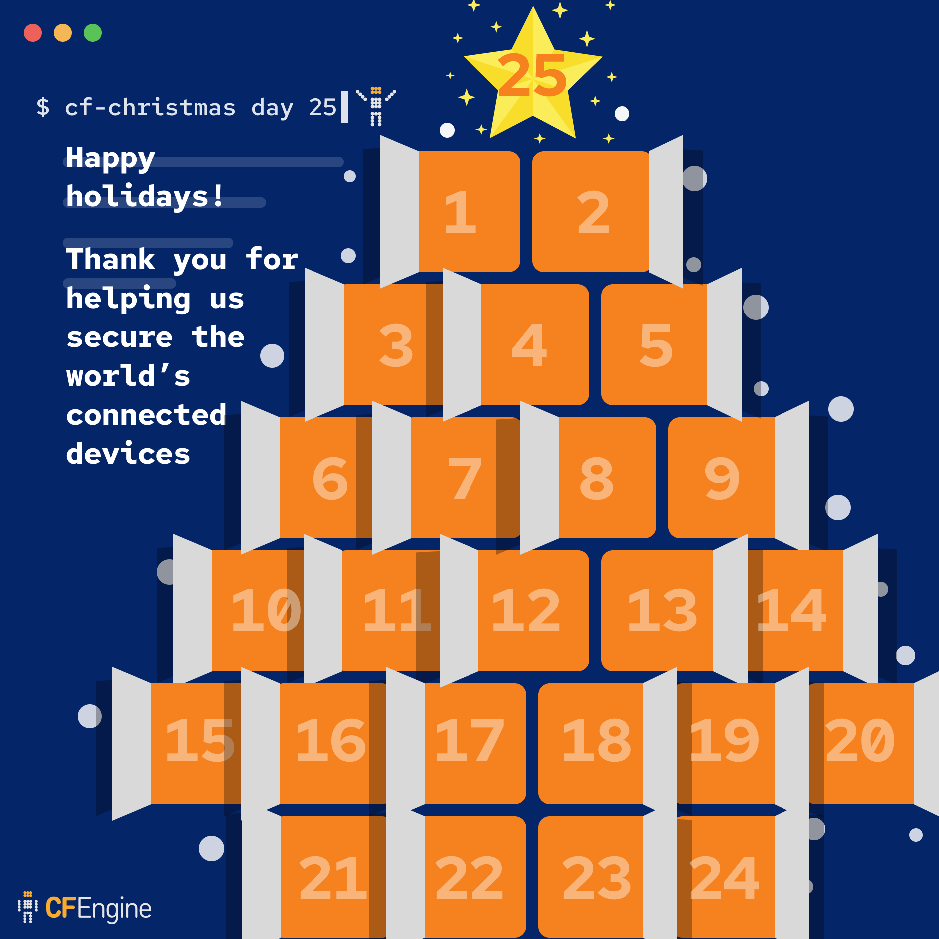 Happy holidays! Thank you for helping us secure the world's connected devices